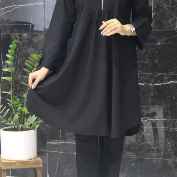 مانتو مشکی اداری